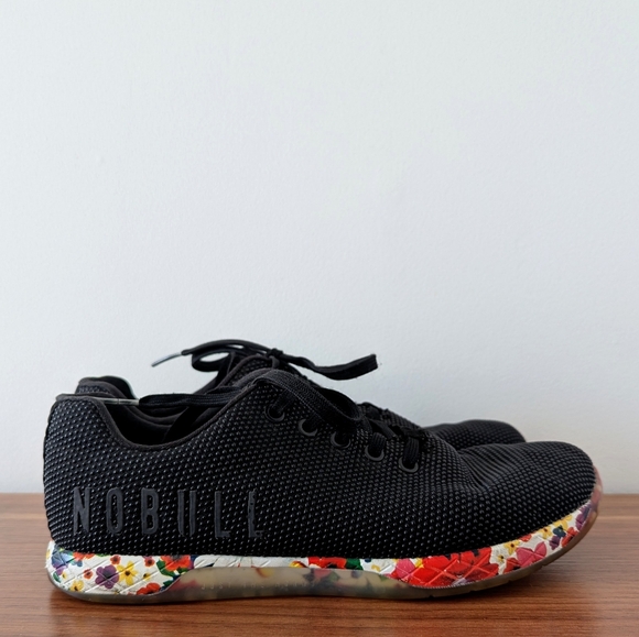 NOBULL Shoes - NOBULL Trainer Shoes Black Lifting Shoes Lace Up Women’s 7.5 Black Floral